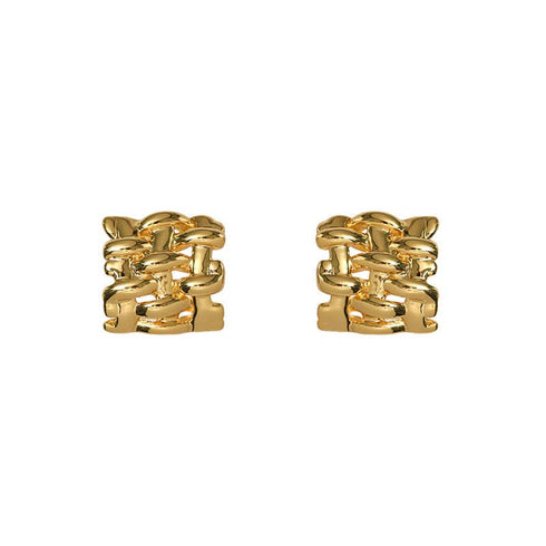 Braided striped earrings - Zafari Studio Jewelry
